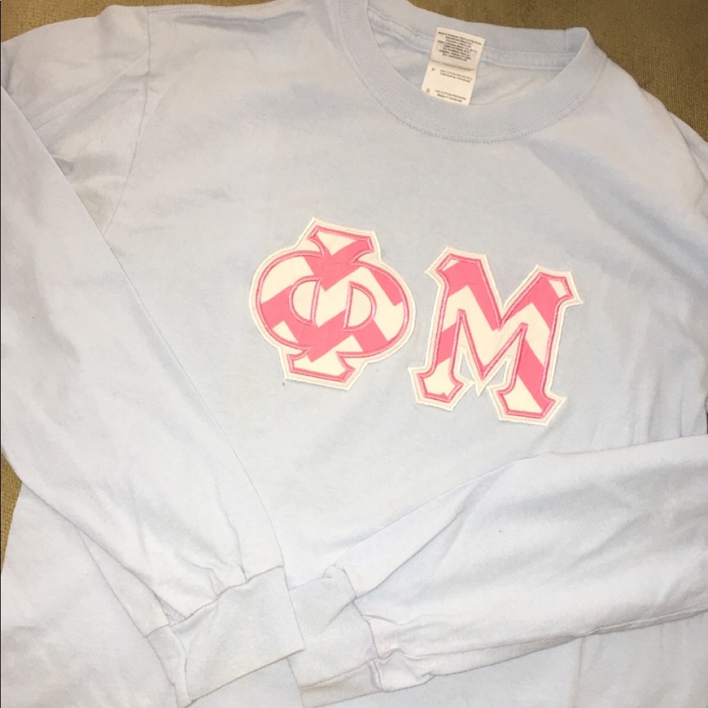 Baby Blue Longsleeve Stitched Phi Mu